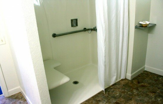 Welcome To The Jackson Lodge - Roll-In Shower With Shower Seat